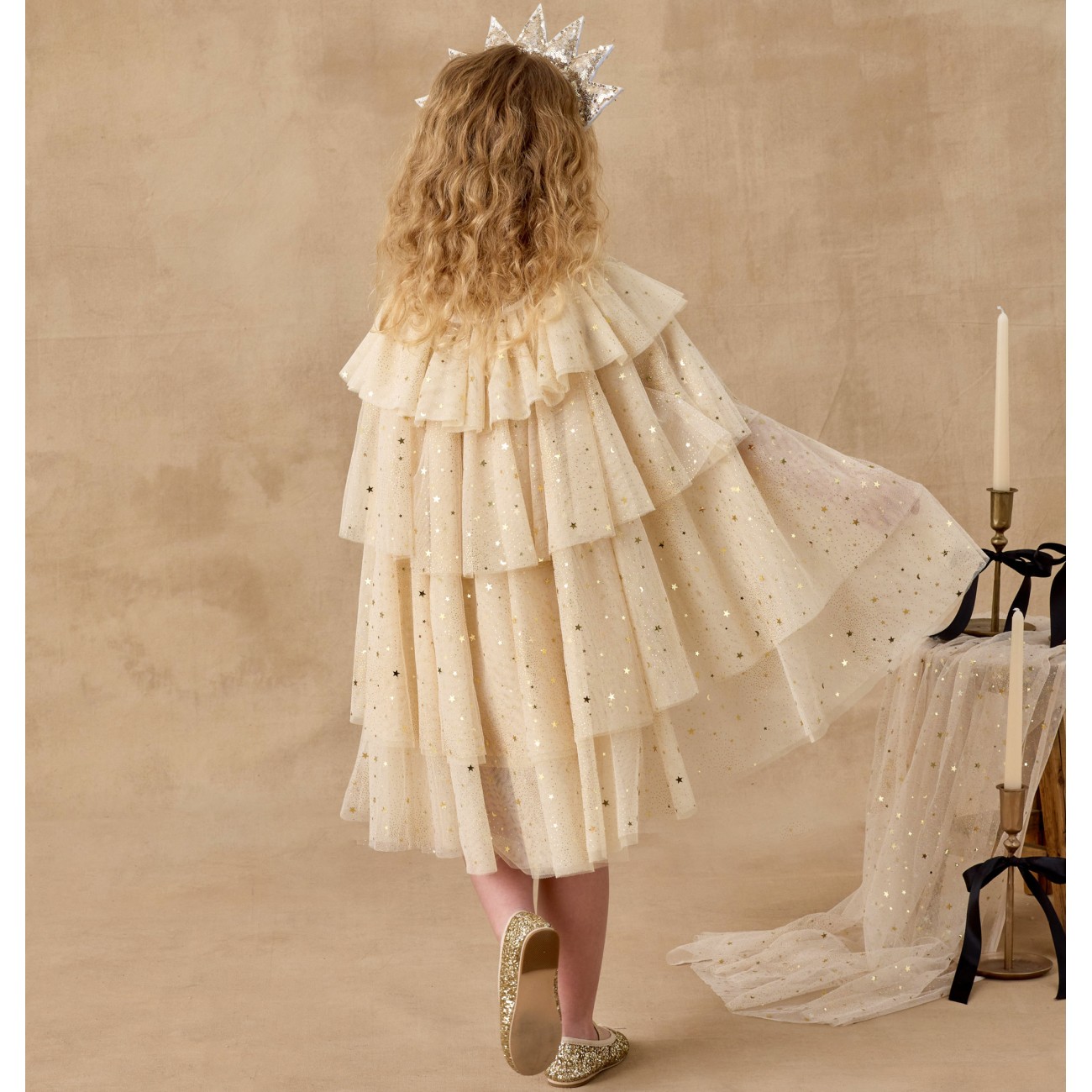 Tulle Cape Champagne Star