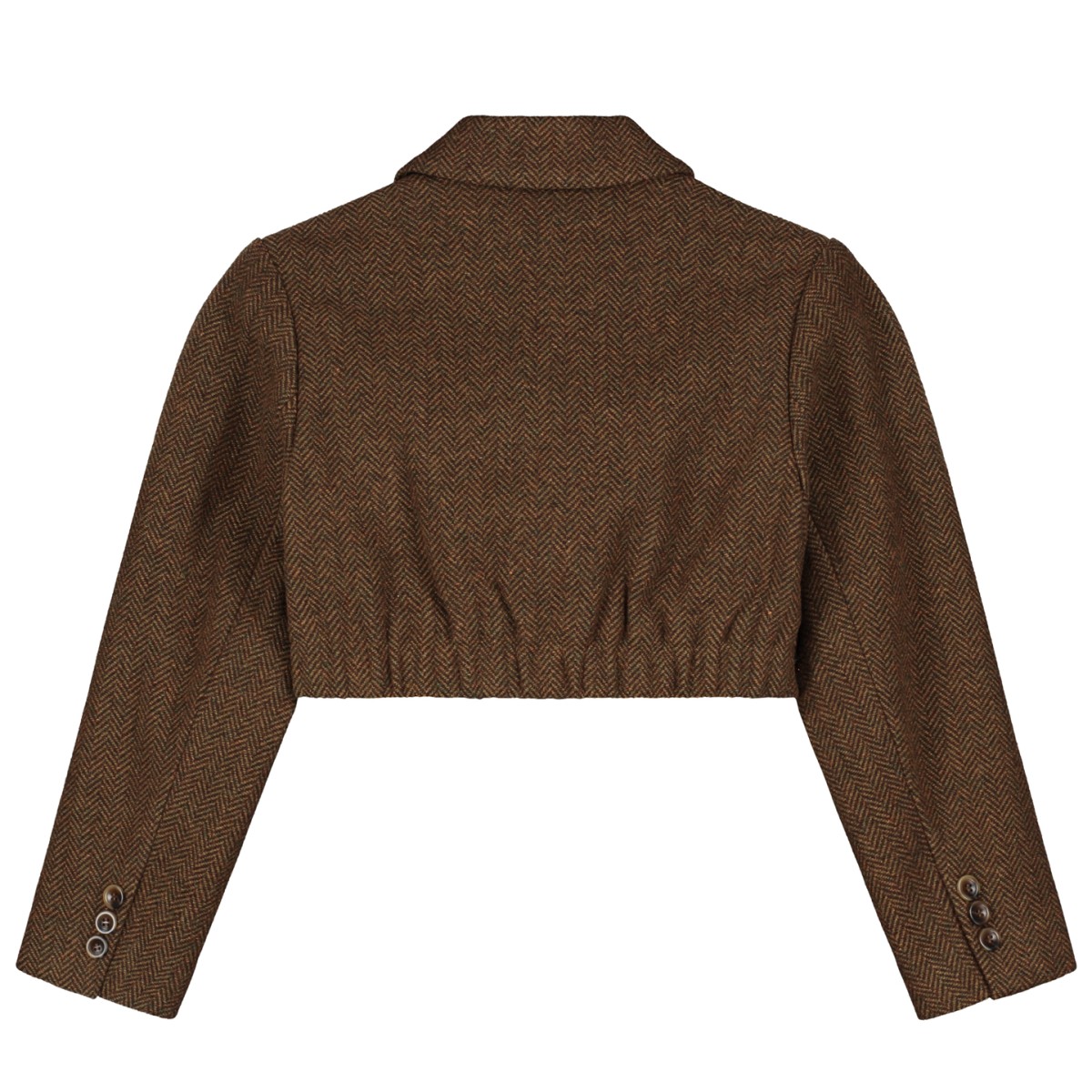 Nora Cropped Blazer Brown Melange