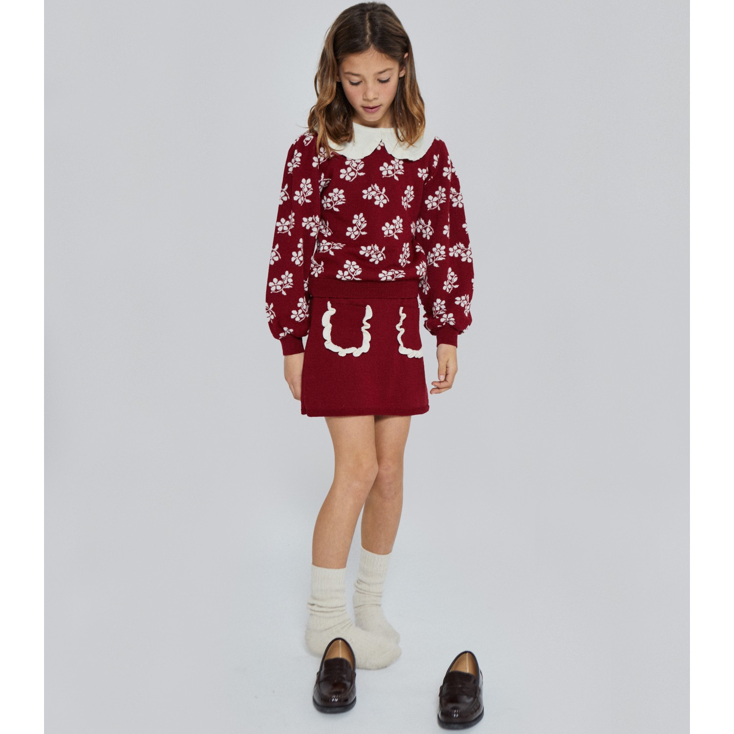 Lila Flower Skirt Rio Red