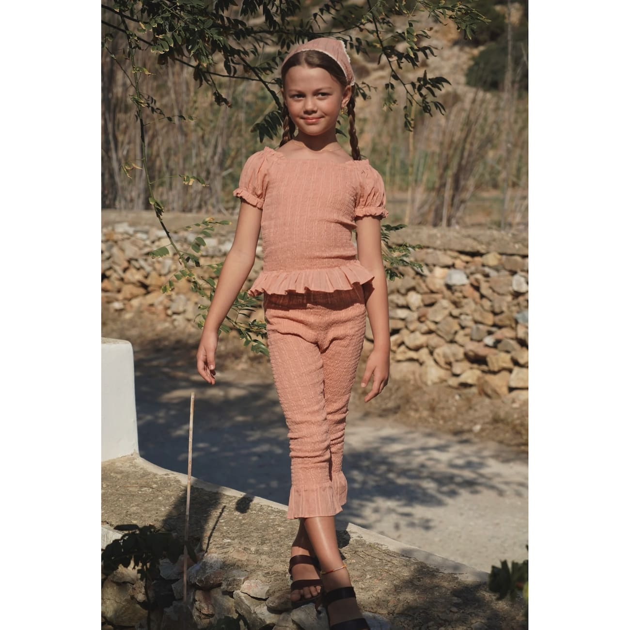 Sirene Blouse & Zadie Pant | Antique Coral Broderie