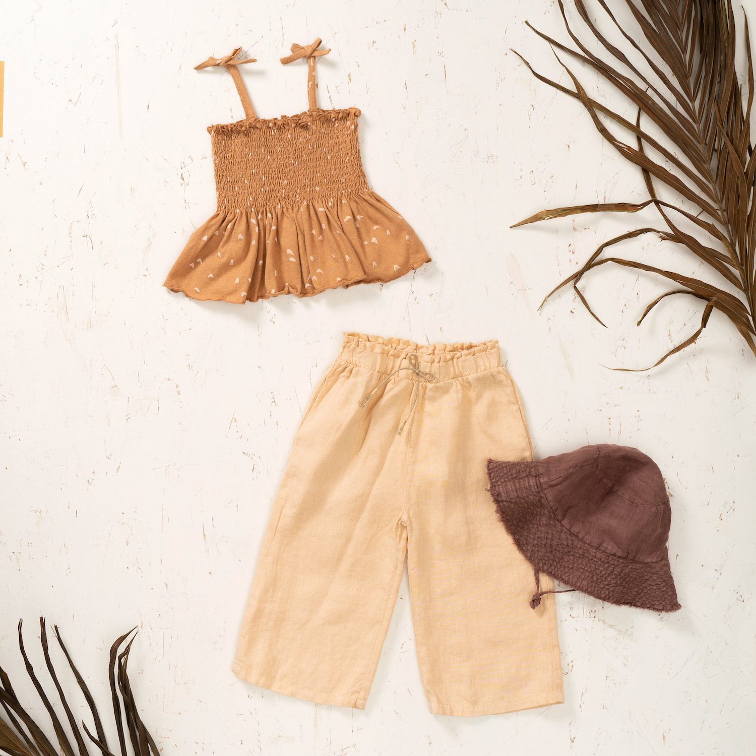 Linen Cotton Top & Linen Pants Set