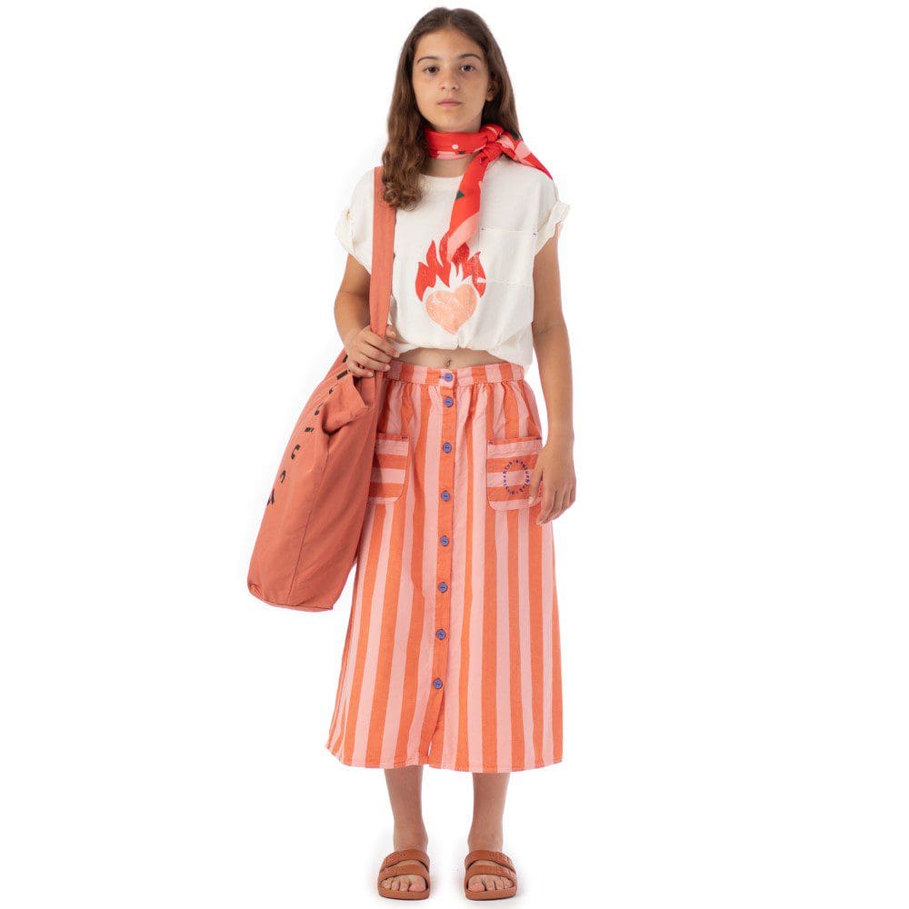 T-Shirt | Ecru W/ Heart Print