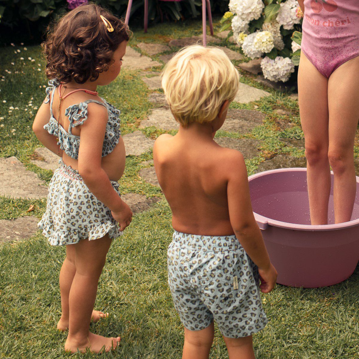 Bikini | Light Blue W/ Animal Print