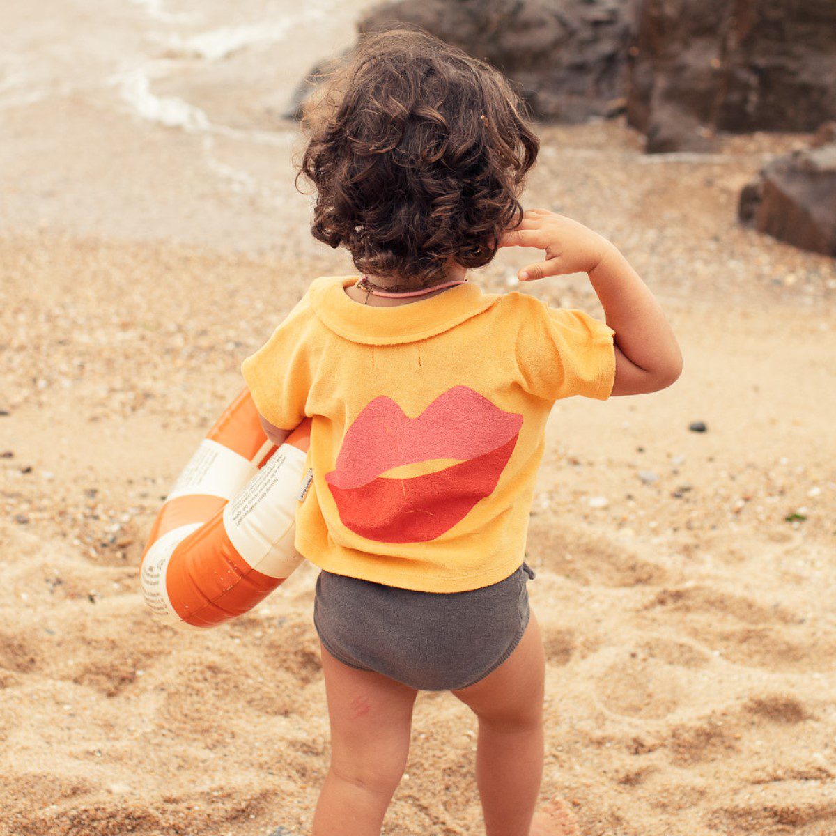 T-Shirt W/ Collar | Yellow with 