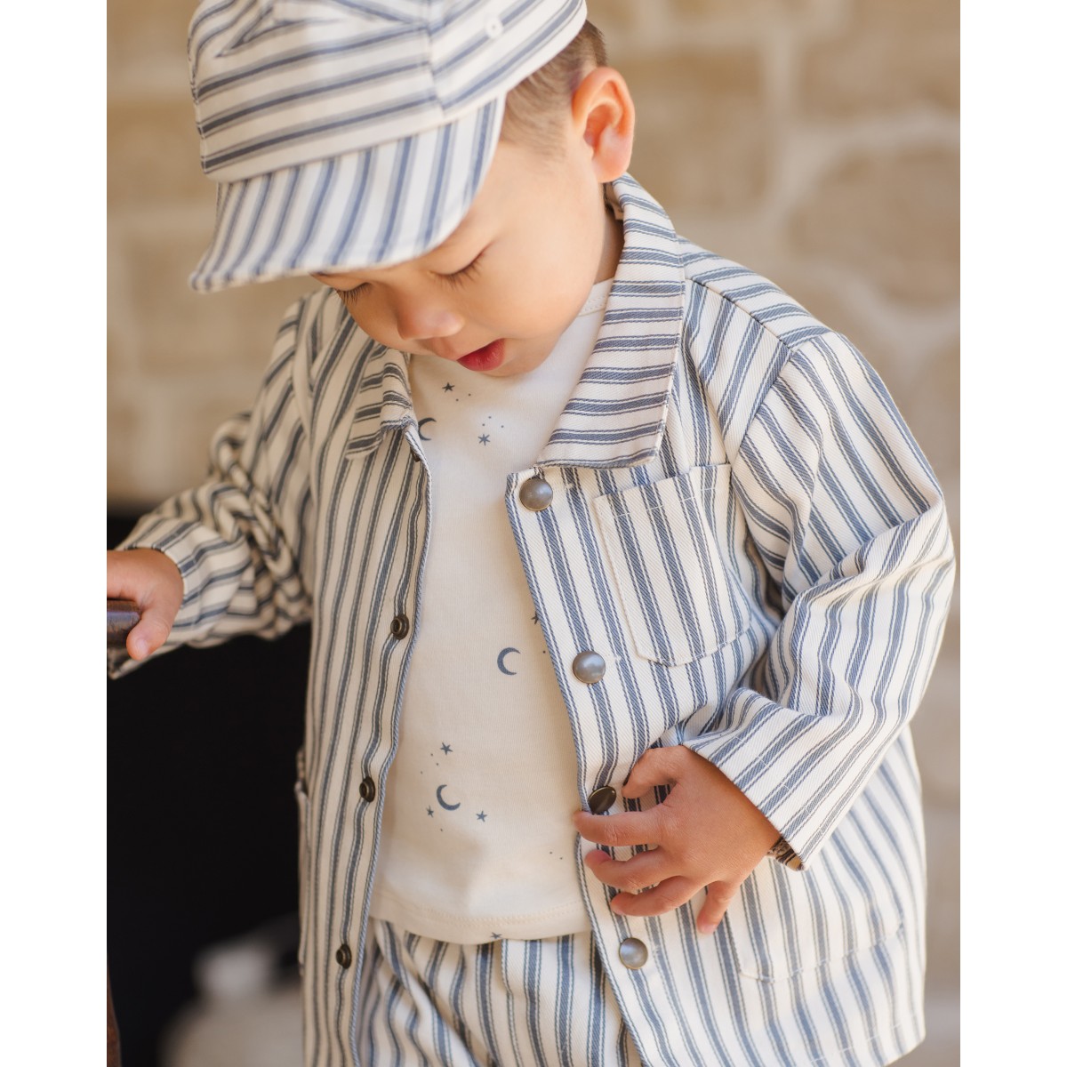 Utility Jacket & Grayson Pant Ocean Pinstripe