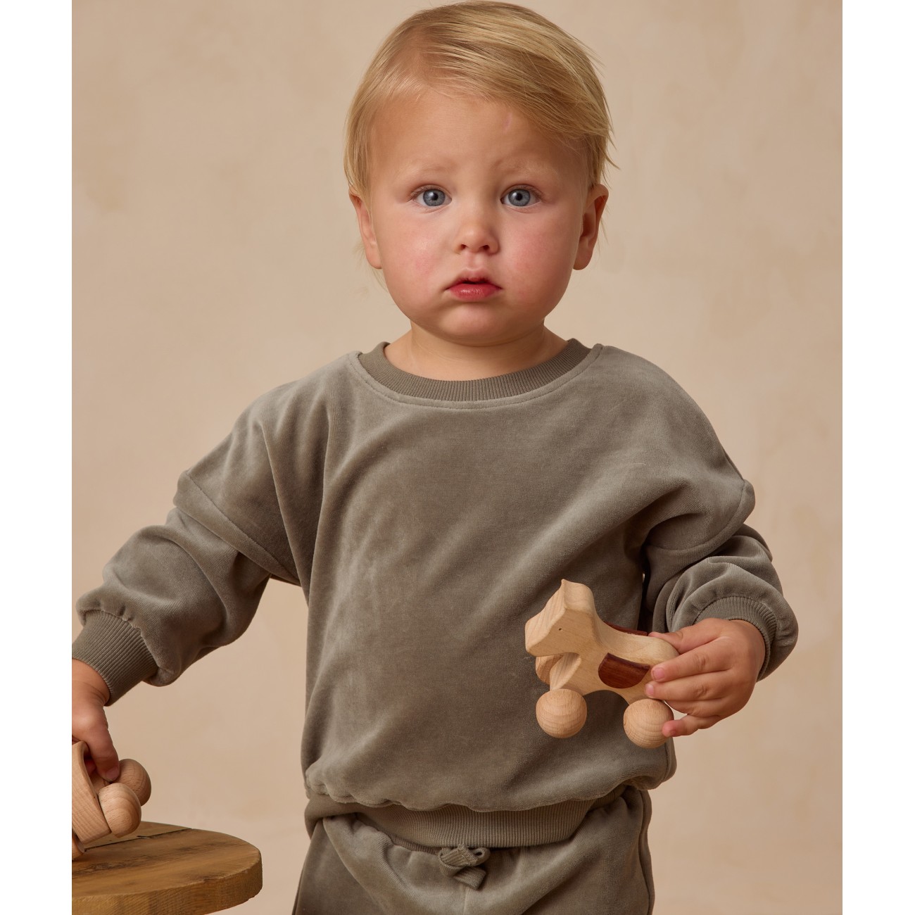 Velour Relaxed Sweatshirt & Sweatpant Forest