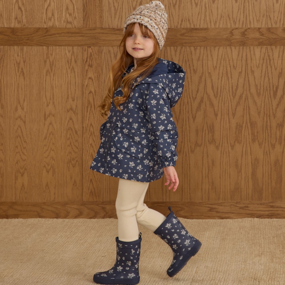 Rainboot Floral Blue