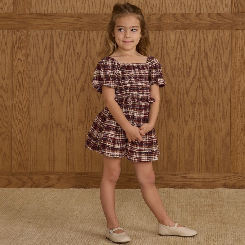 Trixie Top Burgundy Plaid