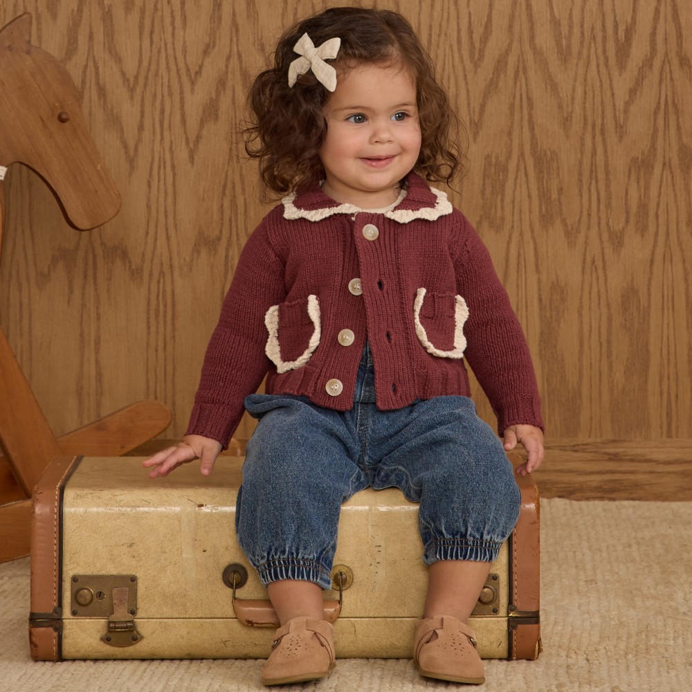 Collared Cardigan Burgundy