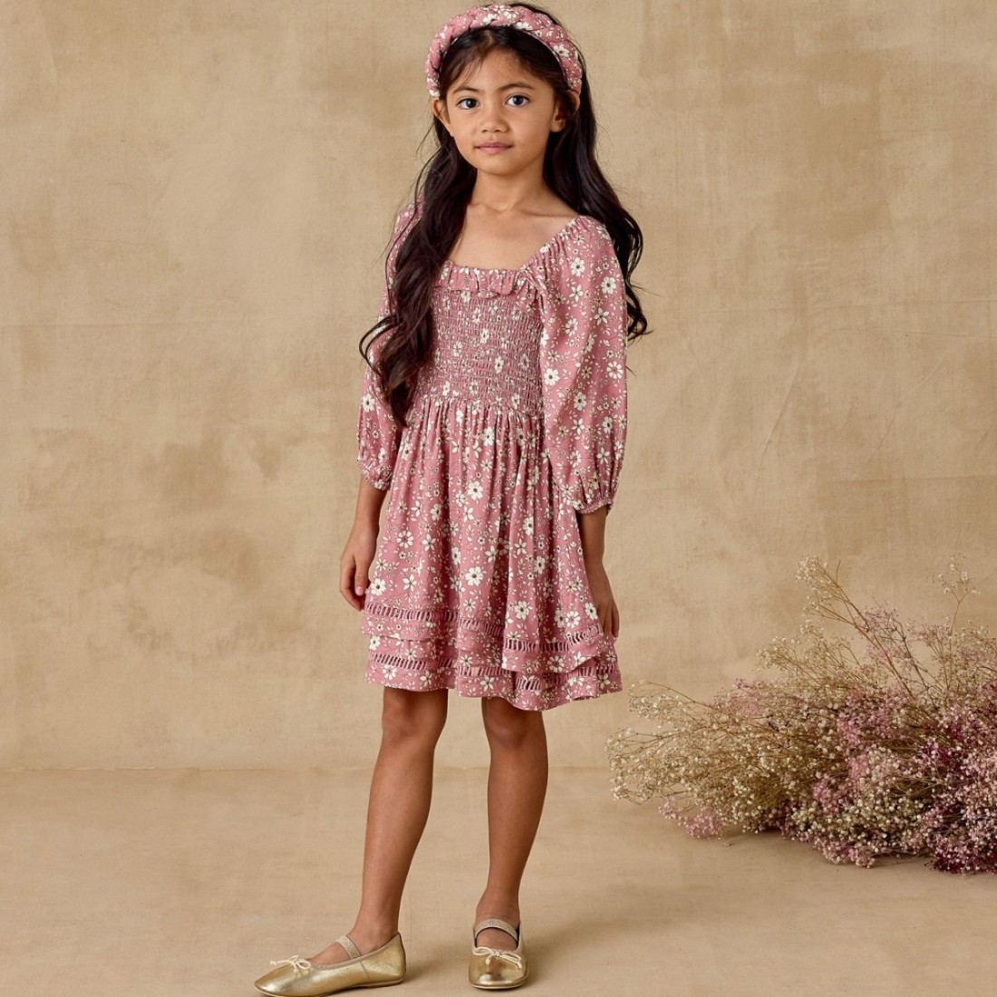 Elodie Dress Rose Bloom