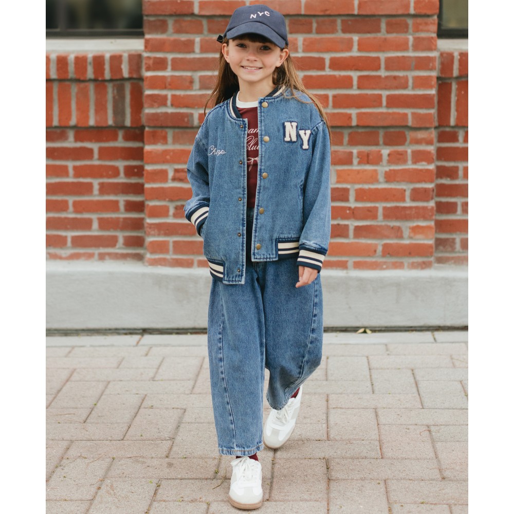 Varsity Jacket Indigo Denim