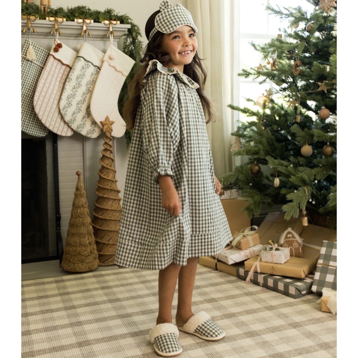 Girl's Nightgown Evergreen Gingham