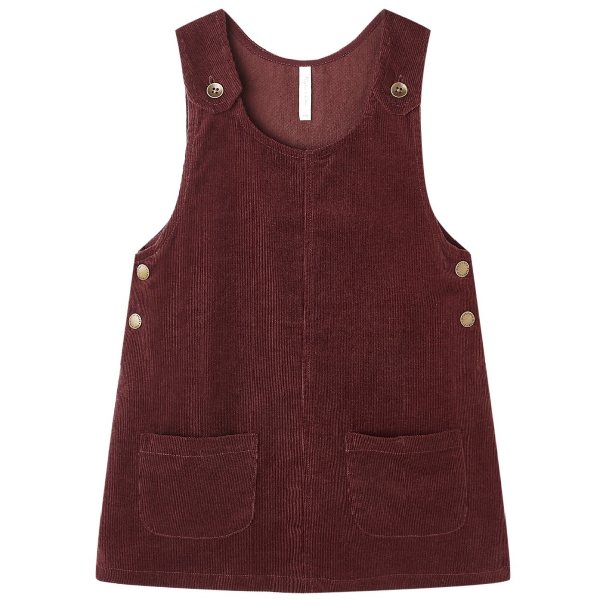 Odette Overall Dress Burgundy