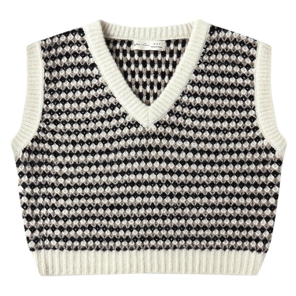 Sweater Vest Black Speckle