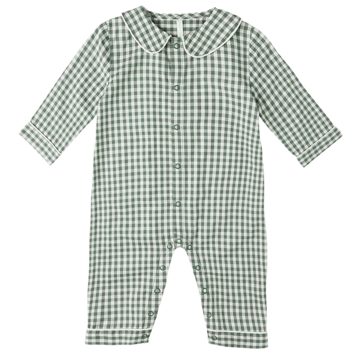 Baby Pajama Romper Evergreen Gingham