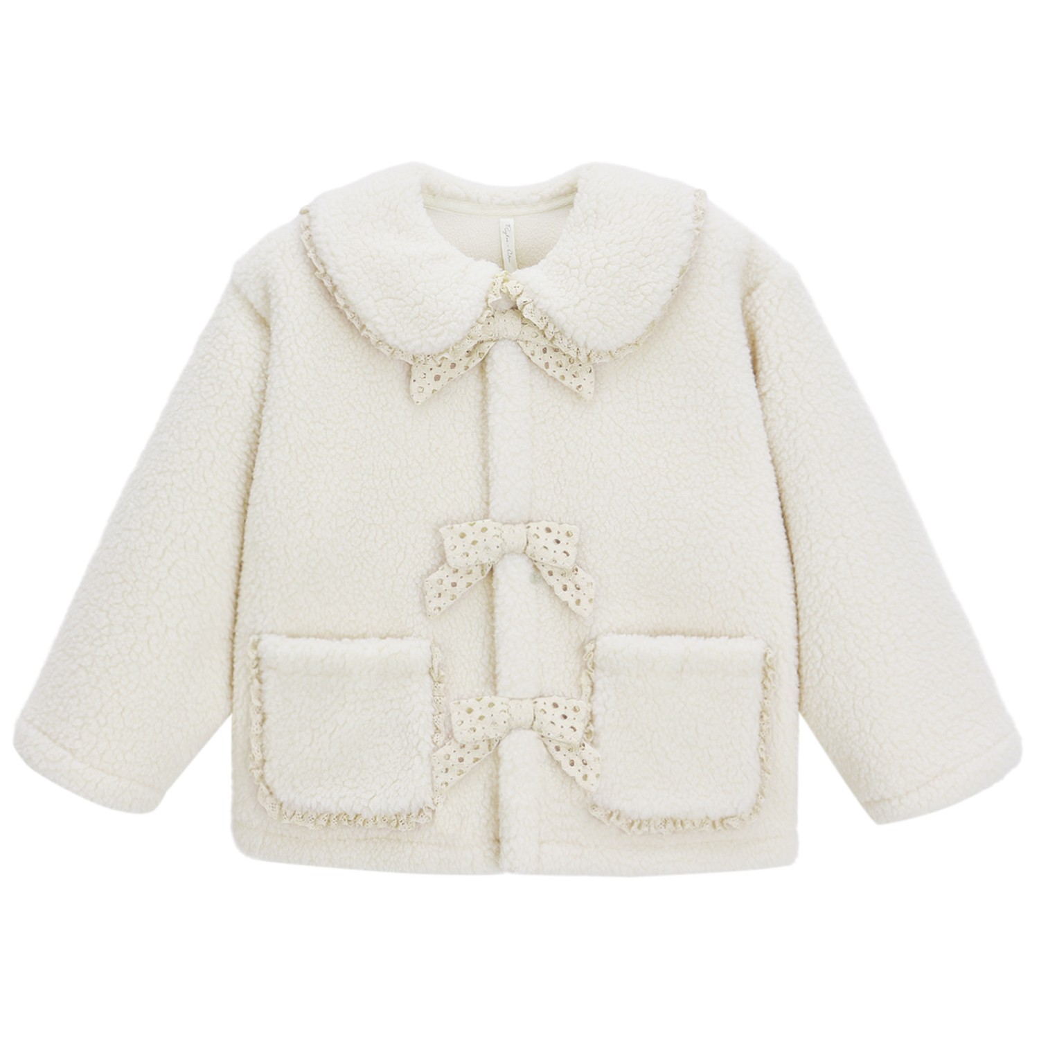 Shearling Collared Coat Natural