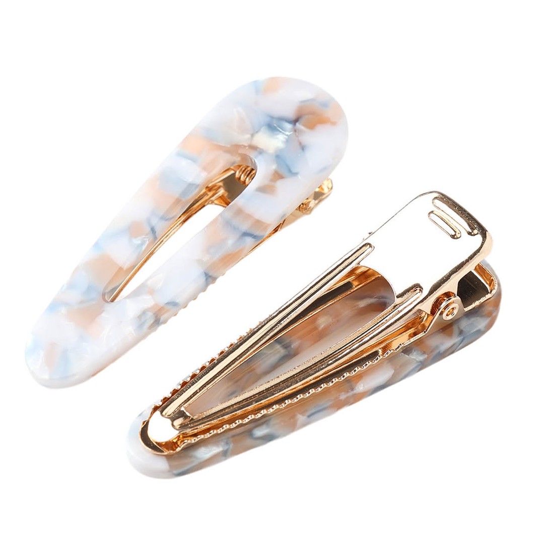 Slider Clip Pack of 4 Brown Blue Tortoise