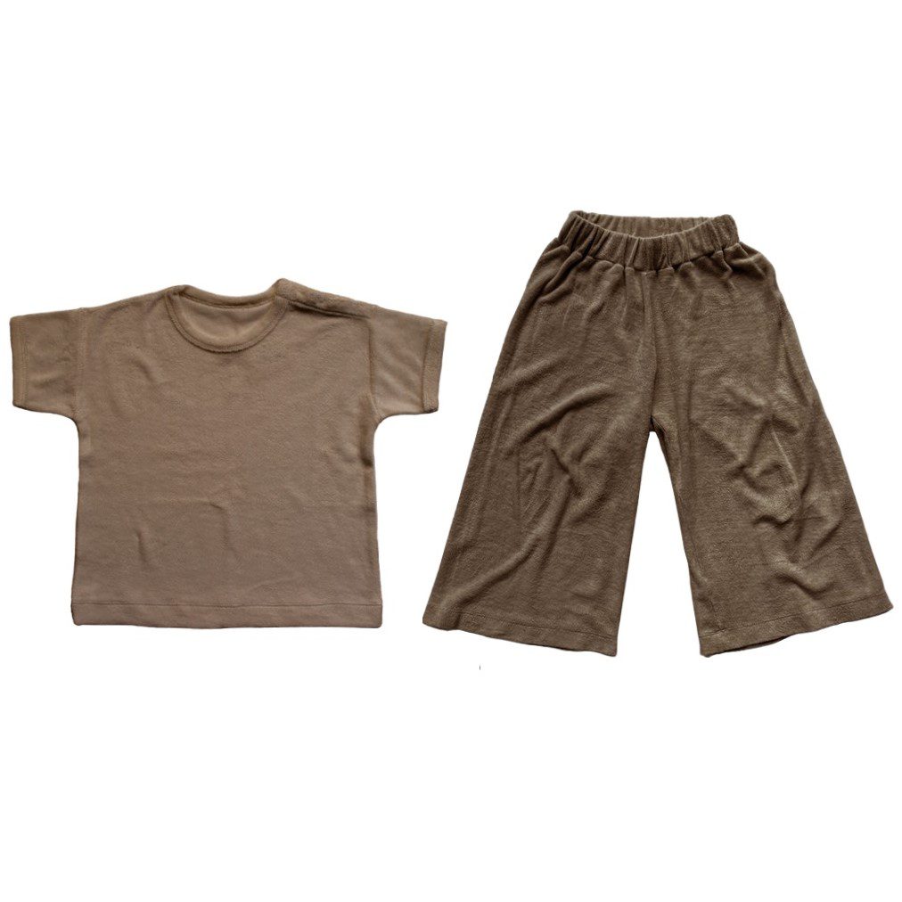 Terry Boxy Tee & Terry Wide Leg Trouser