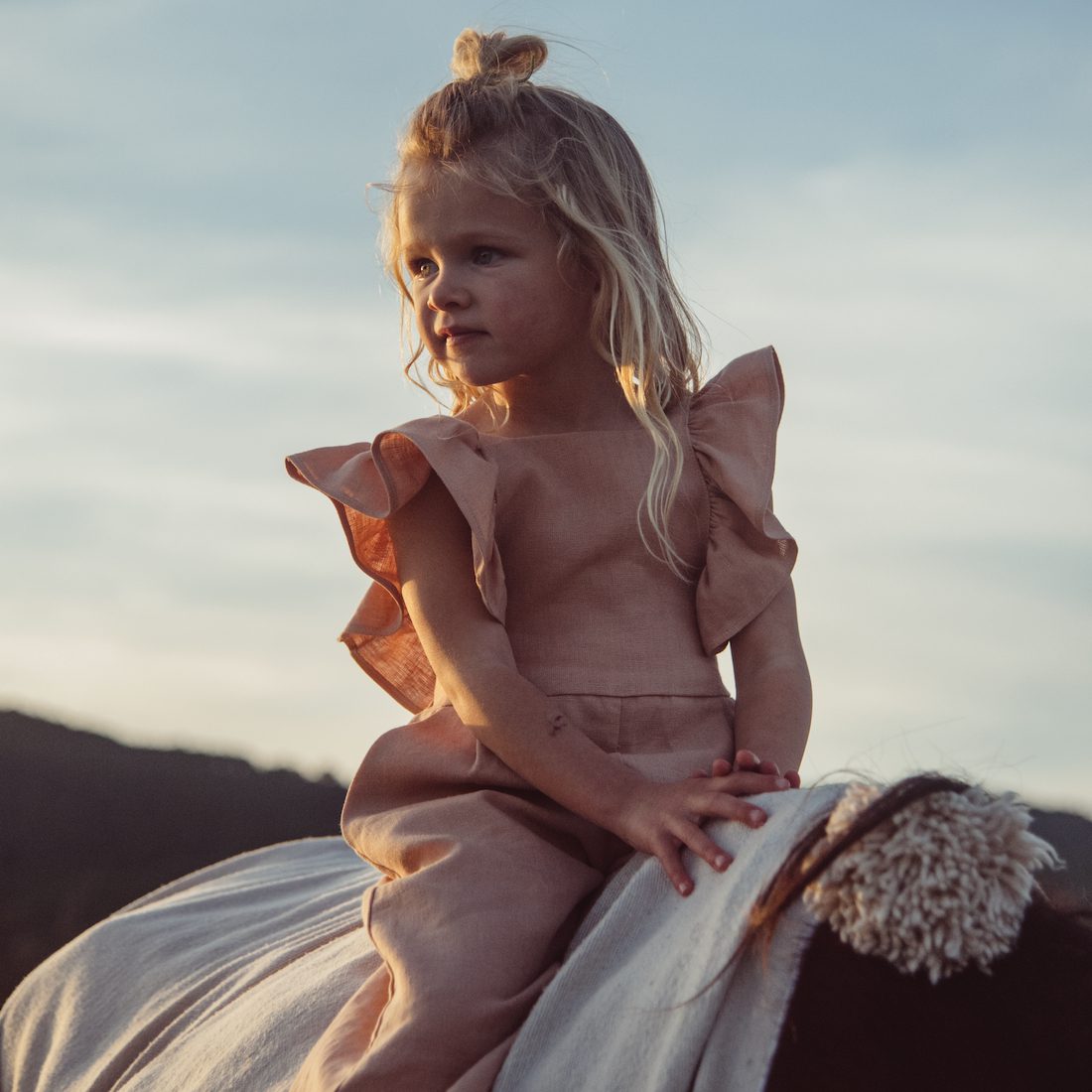 Florence Dungarees | Peach