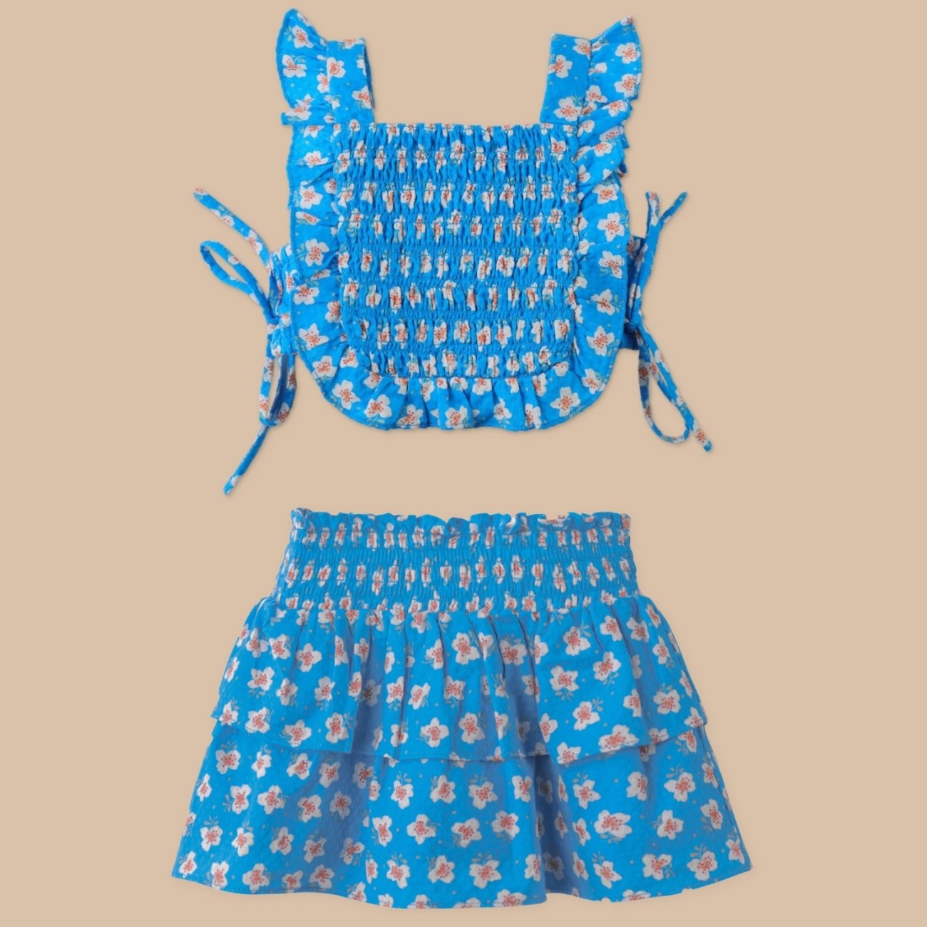 Nadine Blouse & Nadine Smocked Skirt