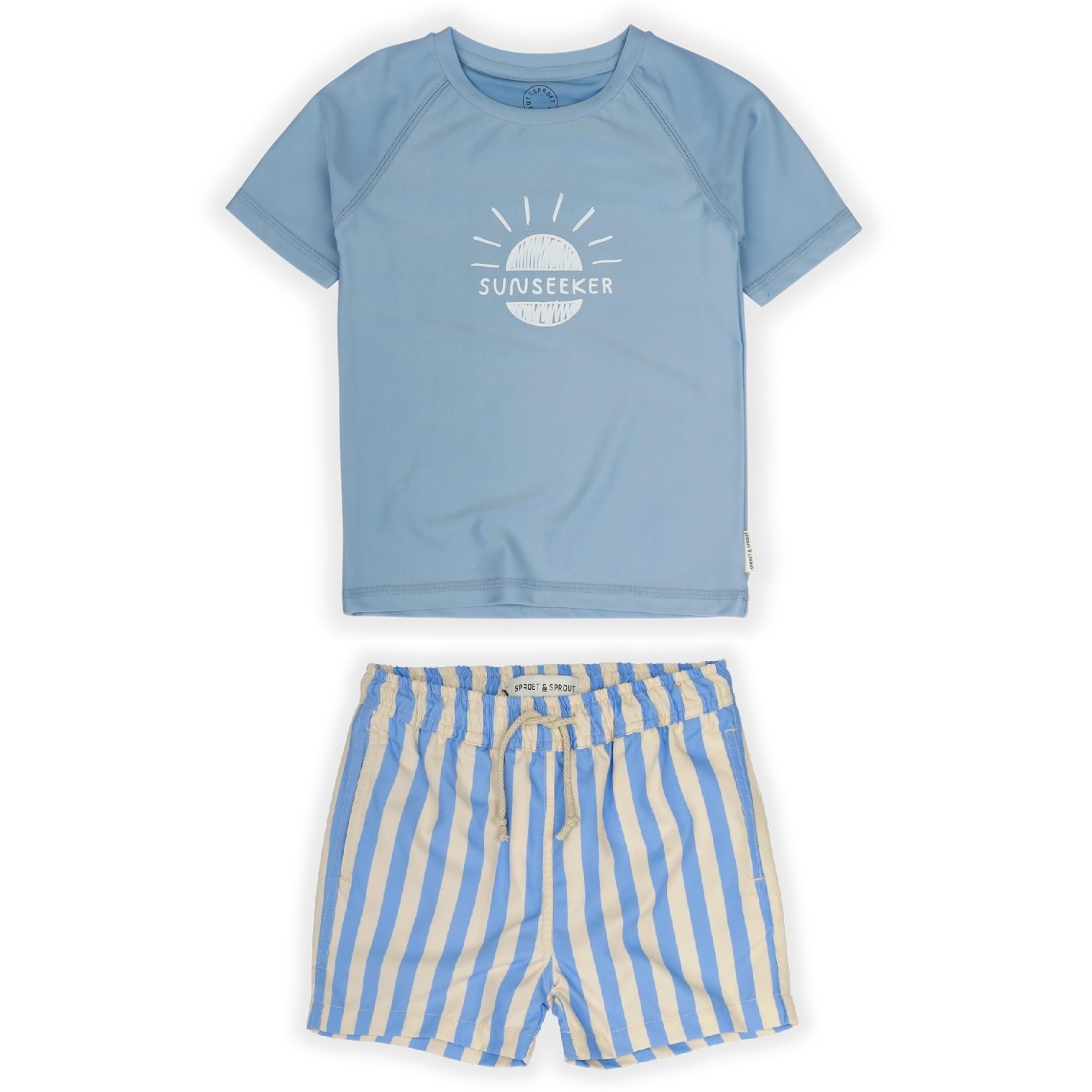 Sunseeker Swim Tshirt & Stripes Swim Shorts