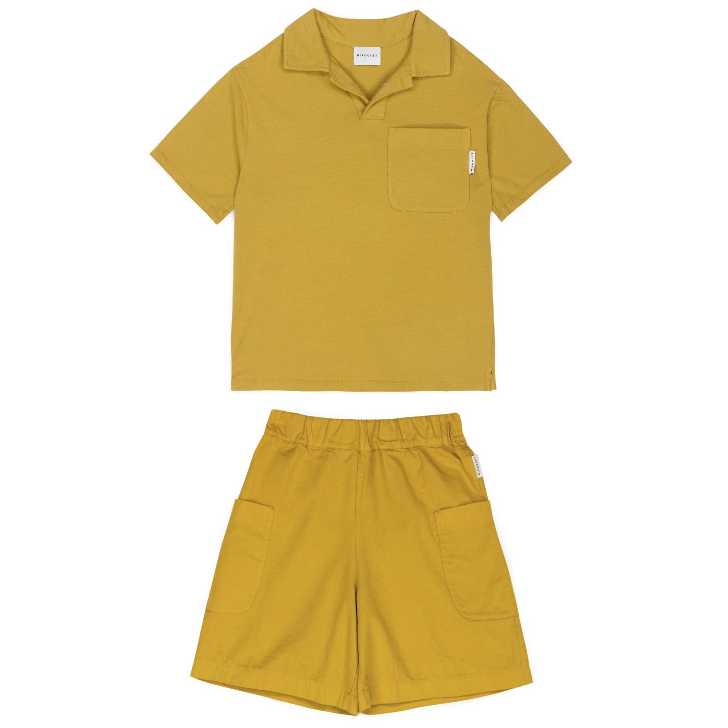 Luca Jersey Polo Shirt & Bermuda | Ochre