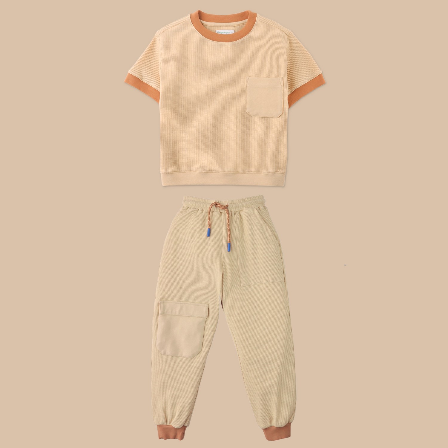 Charles Waffle Tee & Natan Waffle Joggers