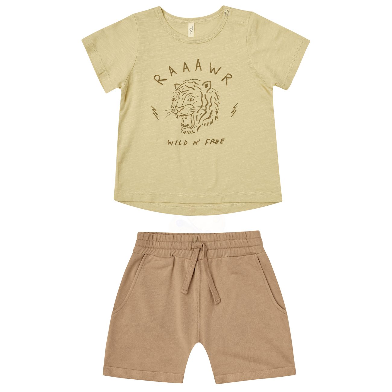 Lemon Basic Tee & Sand Relaxed Short