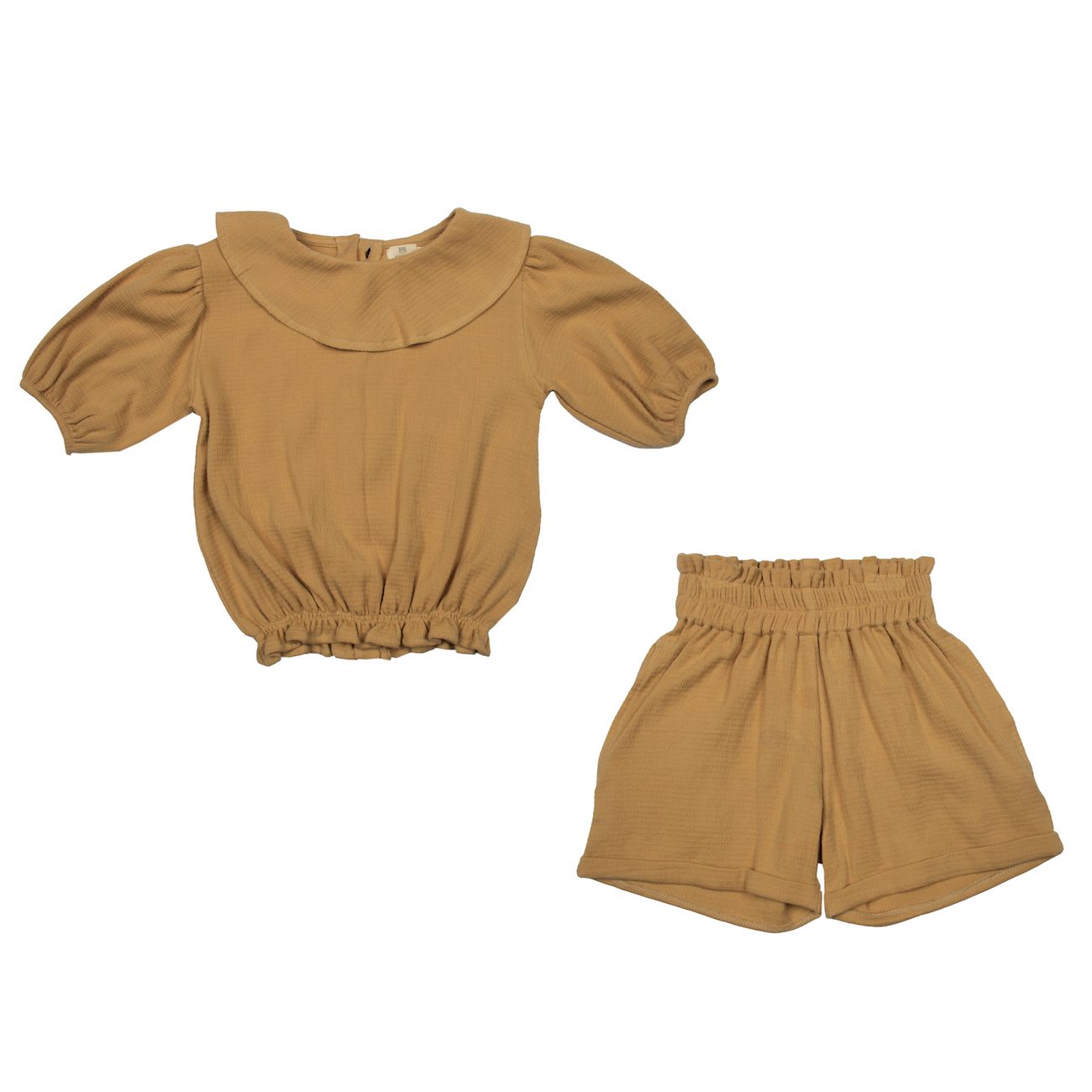 Basket Cotton Blouse & Shorts | Sand