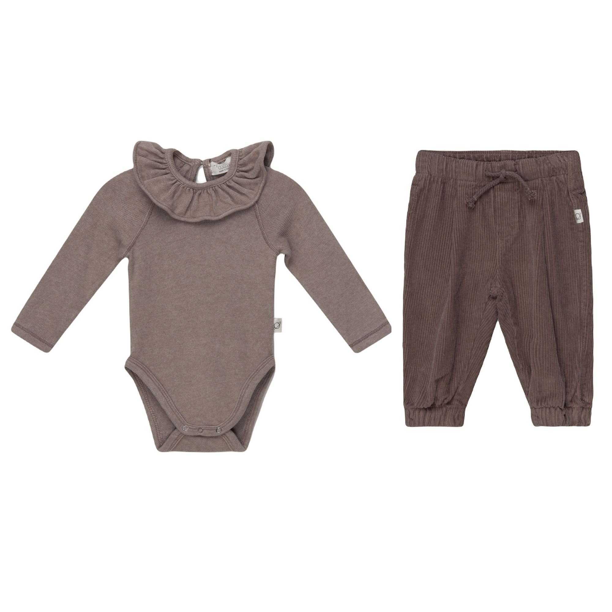 Knit Bodysuit & Corduroy Pants