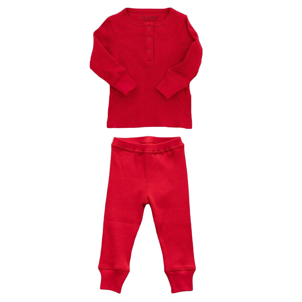 Ribbed Snap Top & Pant | Chilli