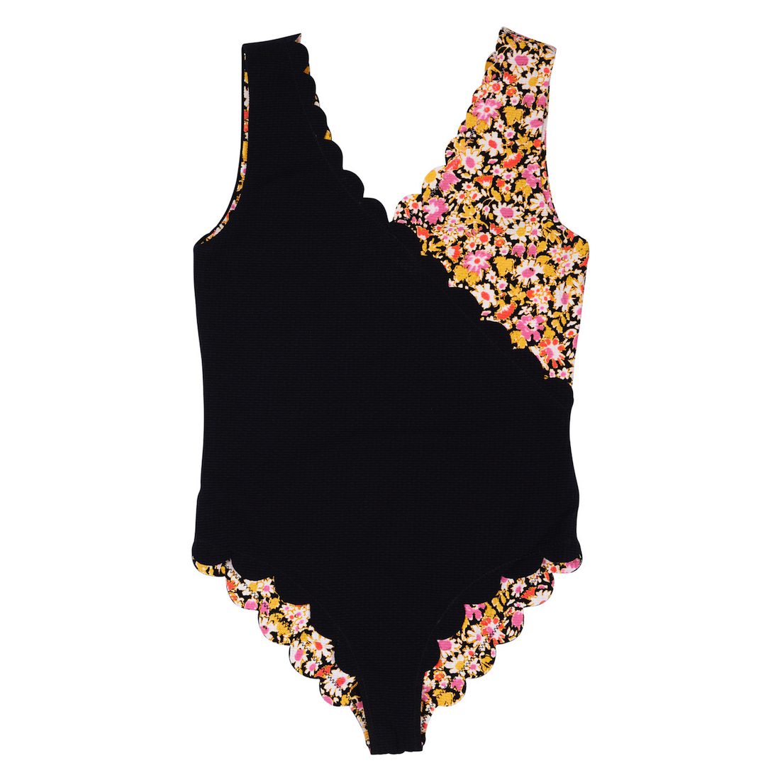Bumby Canyon Point Maillot Black/Blossom Flower Print
