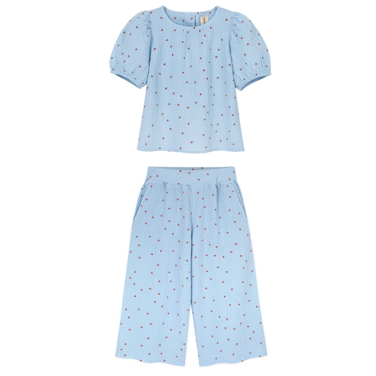 Tiny Hearts Blouse & Culottes