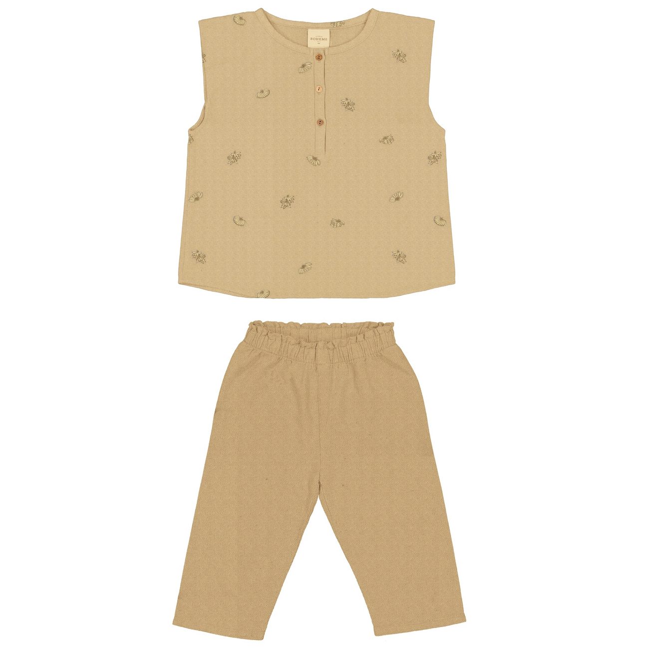 Natural Banana Roman Shirt & Neutral Cousin Pants
