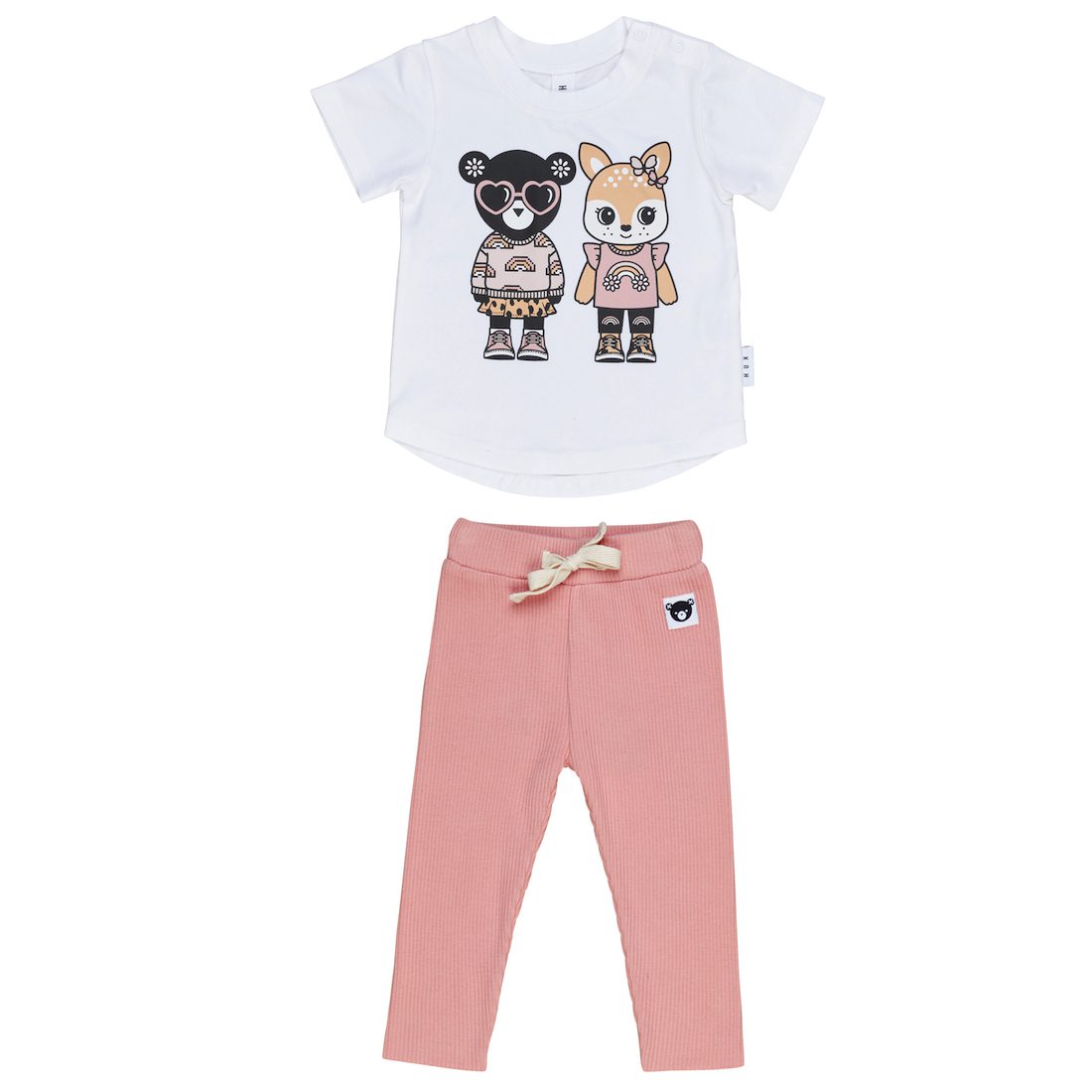 Digi Friends T-Shirt & Blossom Rib Legging