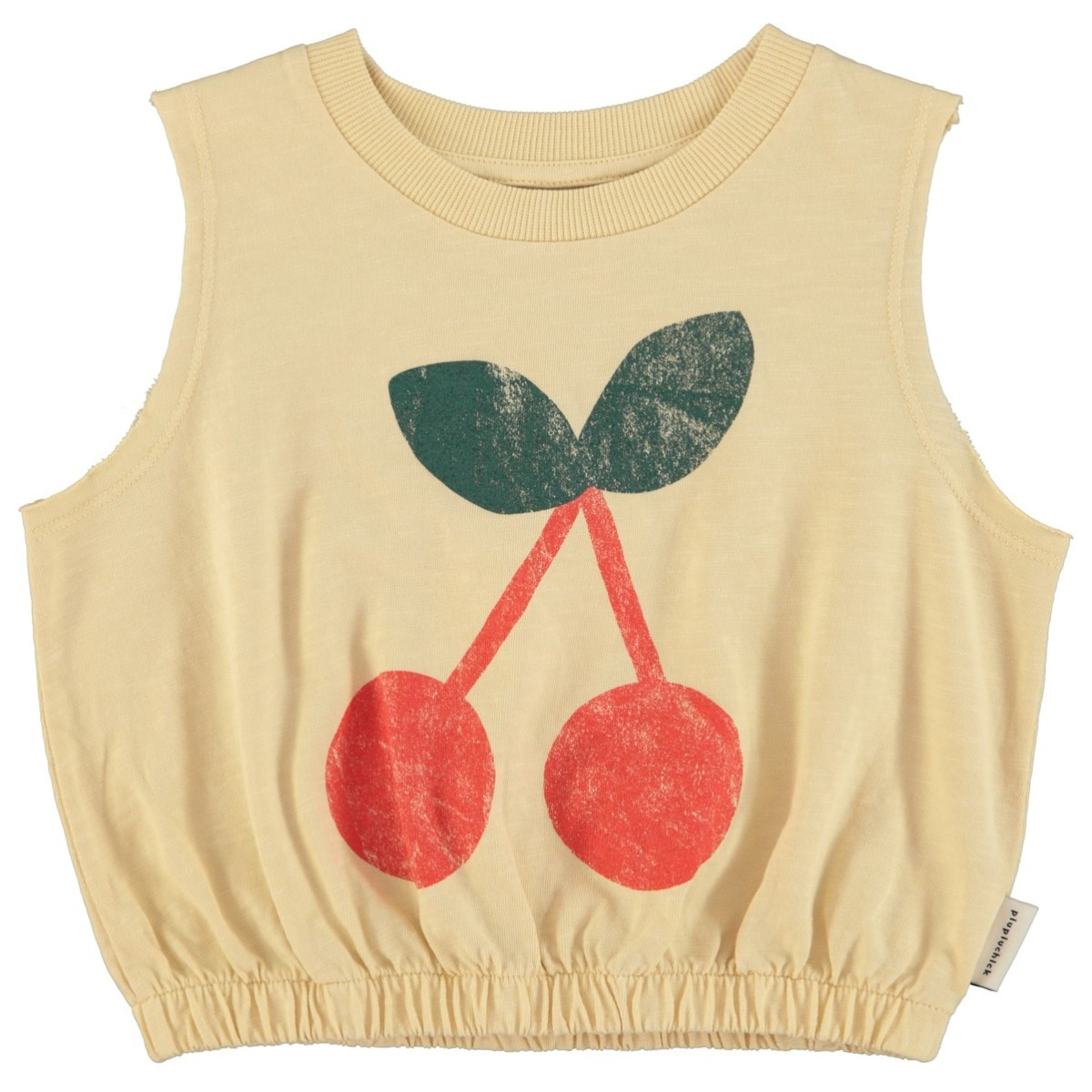Sleeveless Top | Sand W/ Cherry Print