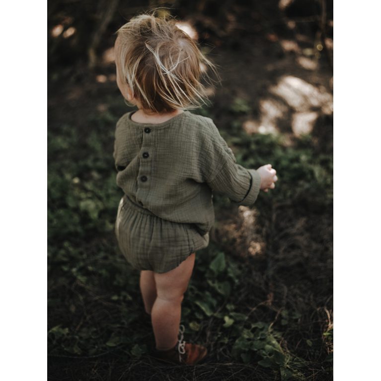 The Button Back Top & The Muslin Bloomer | Sage