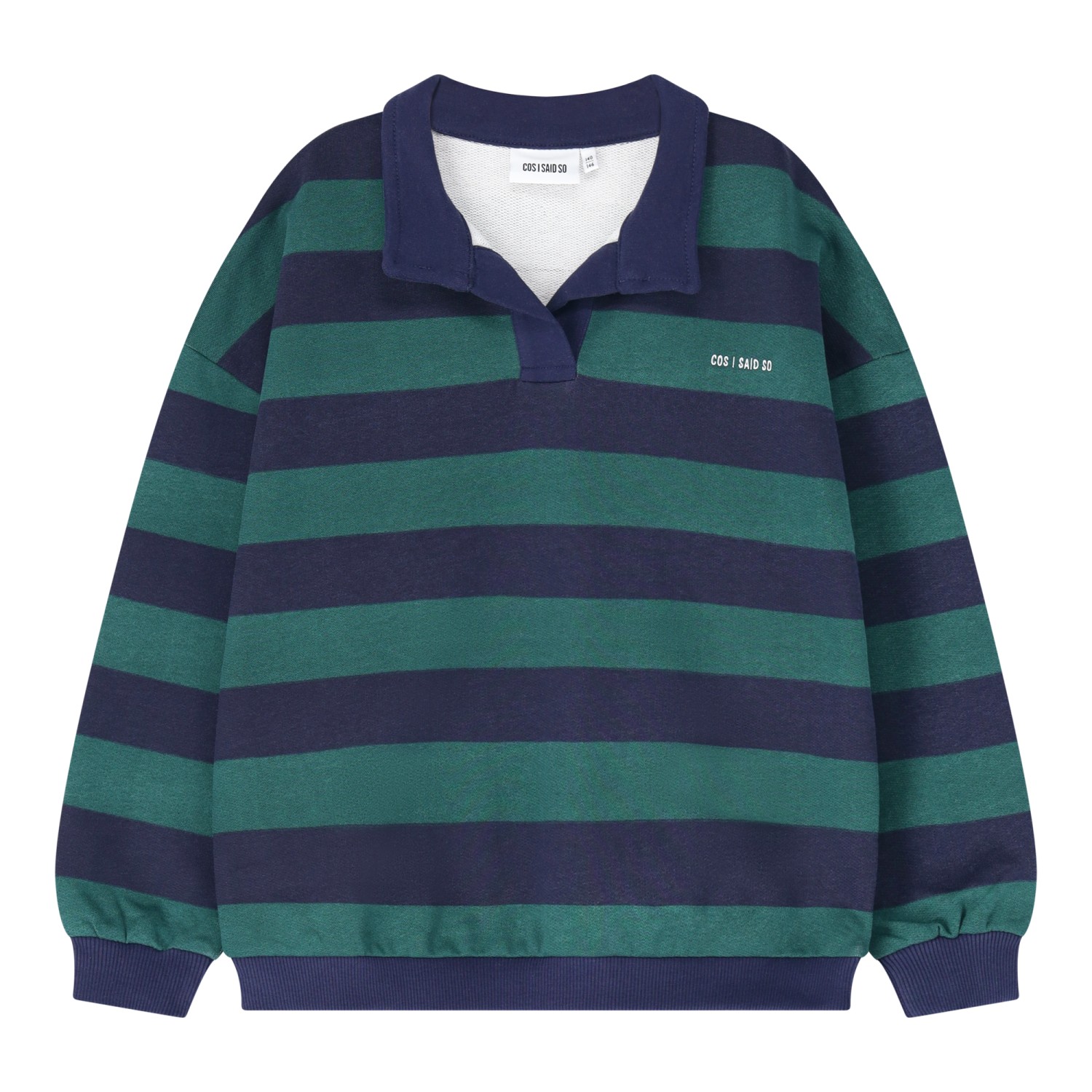 Striped Polo Sweatshirt