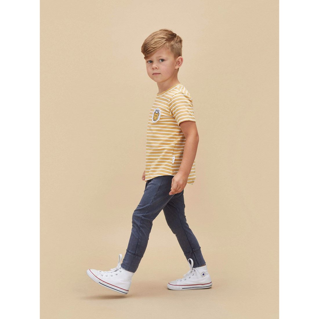 Digi Smile Stripe T-Shirt