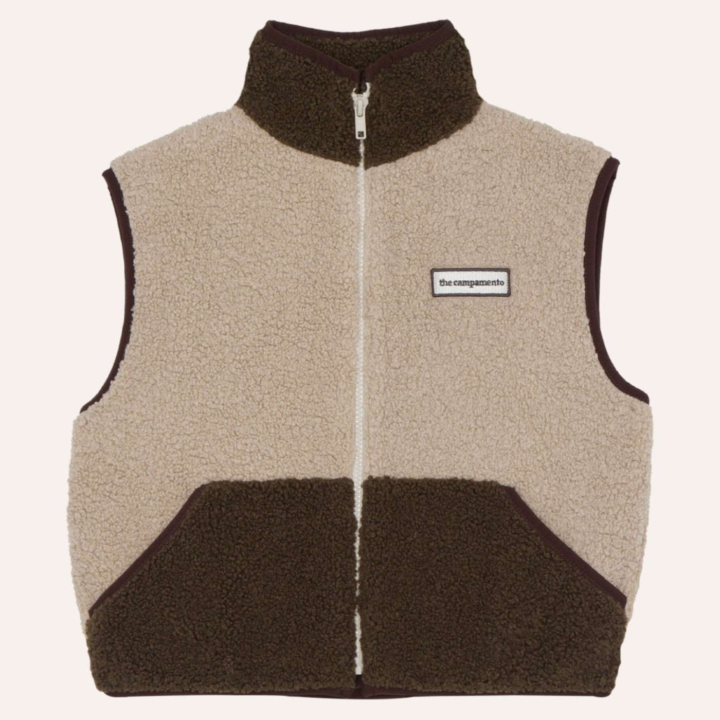Green & Ecru Teddy Vest  