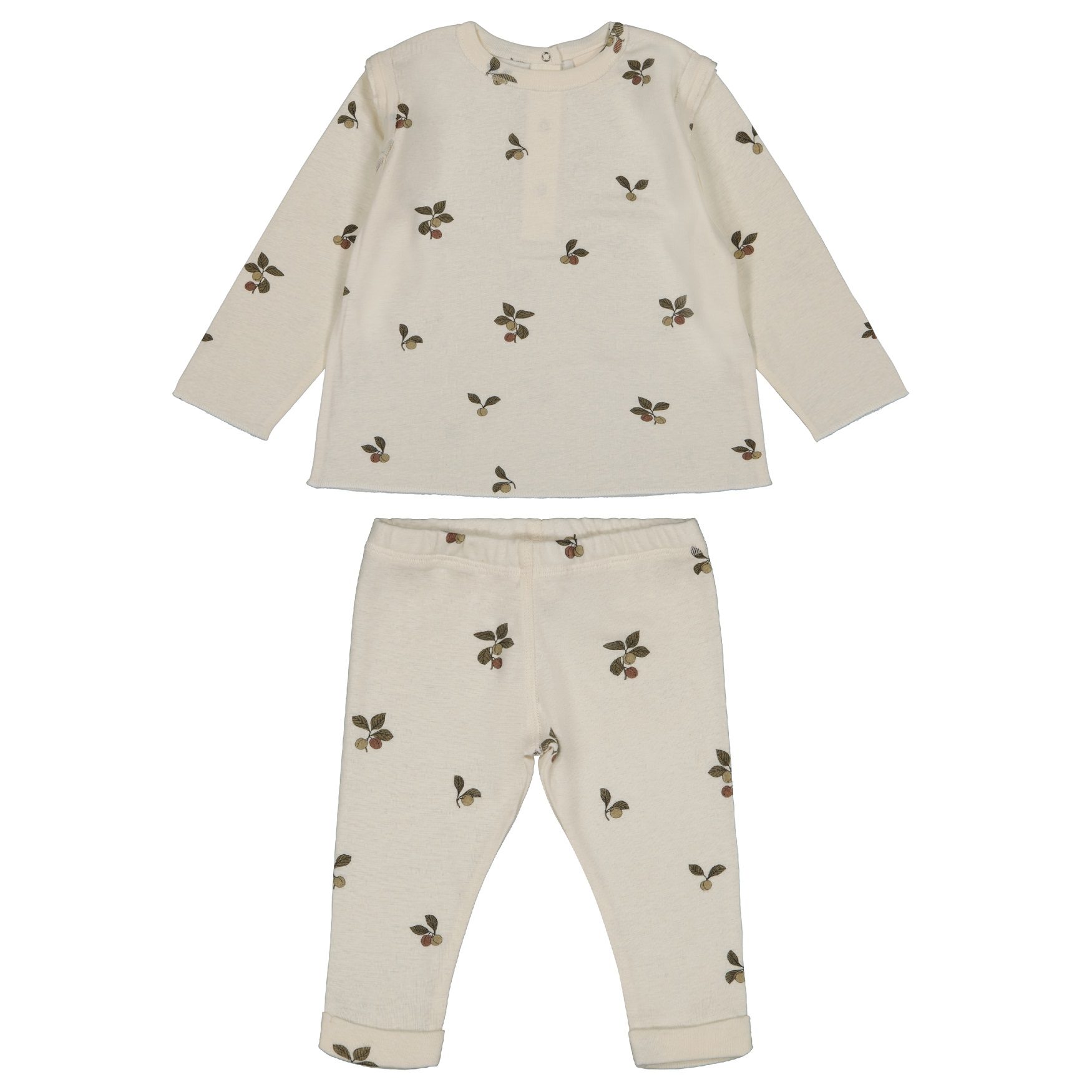 Lala Top & Rom Pom Leggings | Ecru Plums