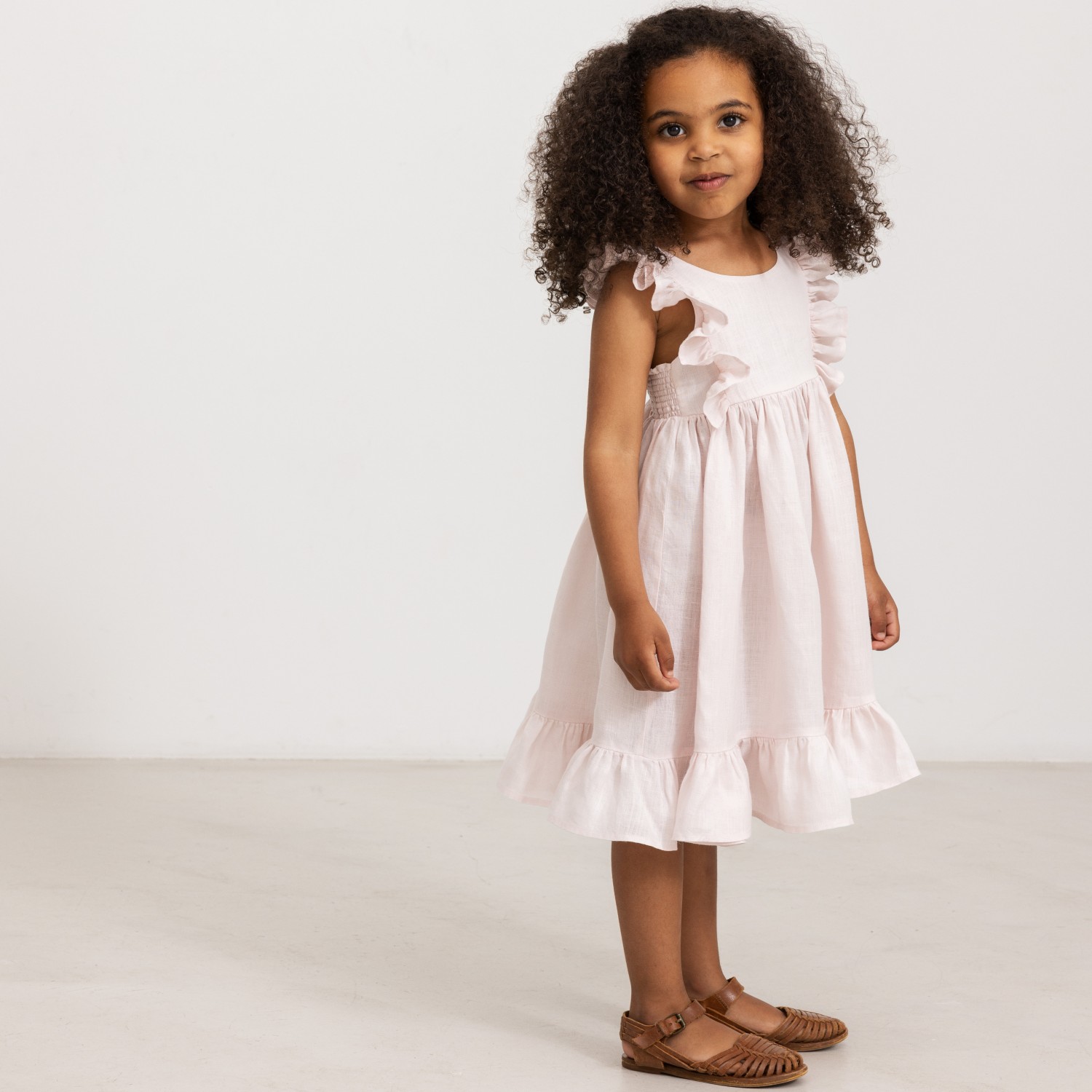 Danita Frill Dress Mauve Rose