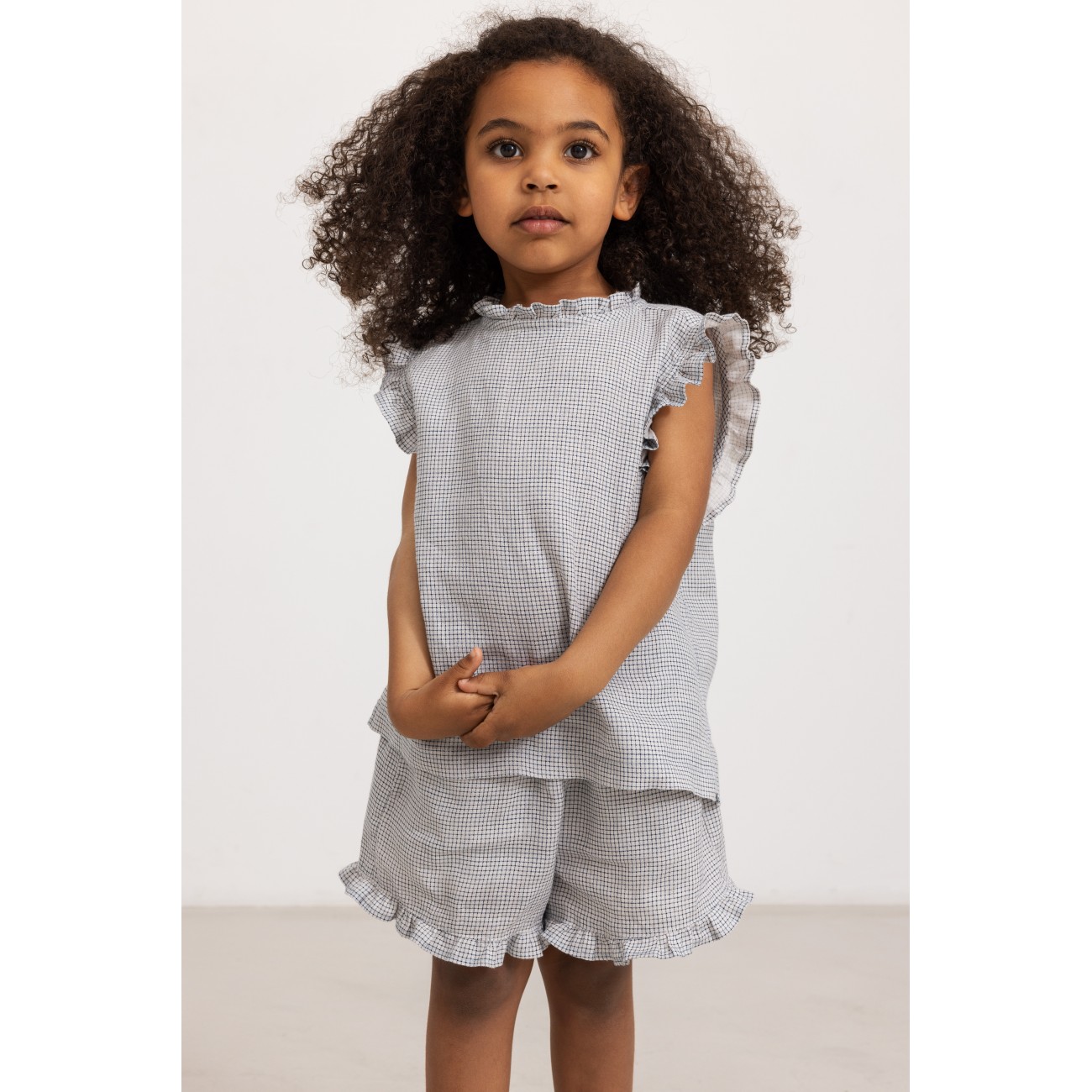 Tirra Top & Pala Frill Shorts Mini Check