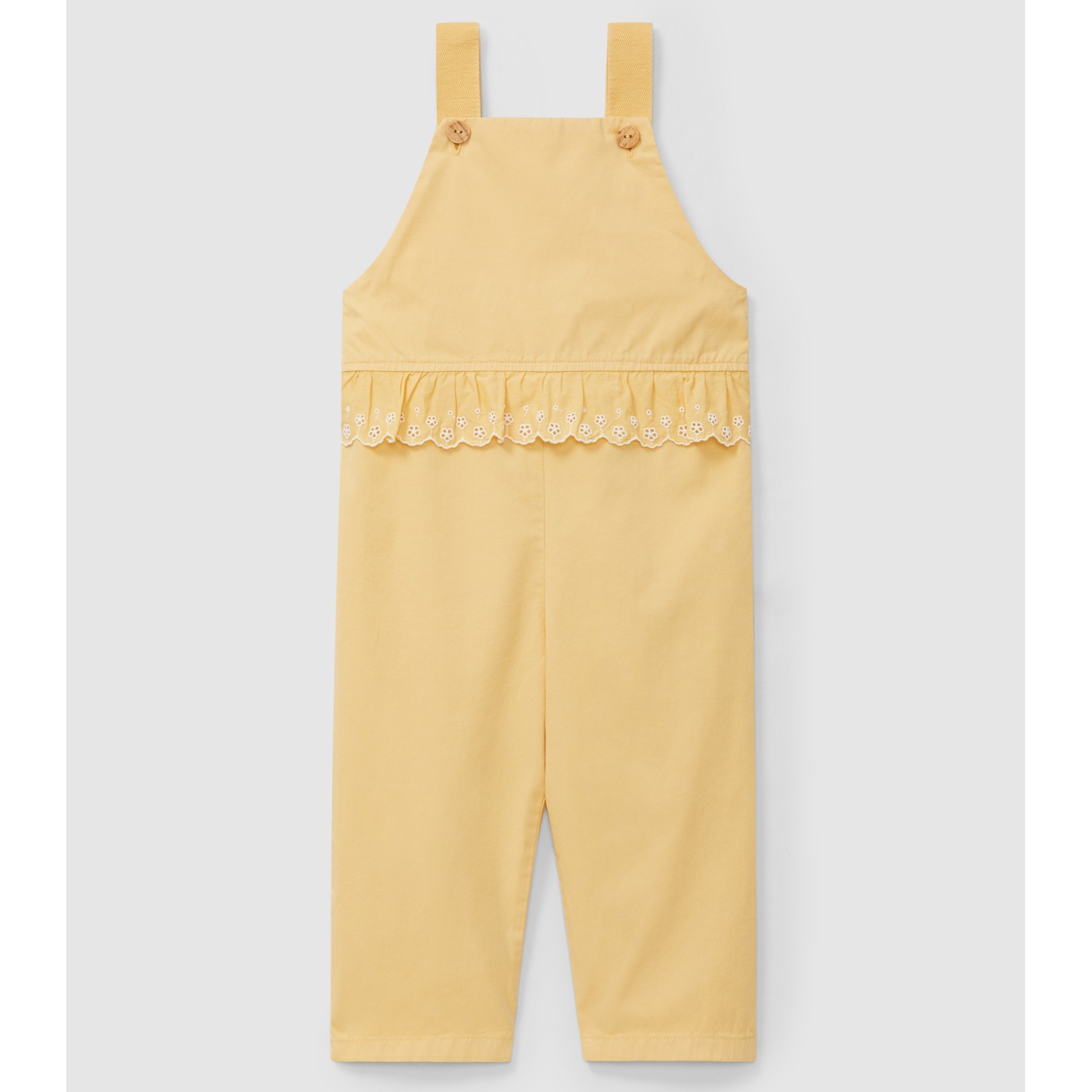 Dungarees Ruffled Detail English Embroidery