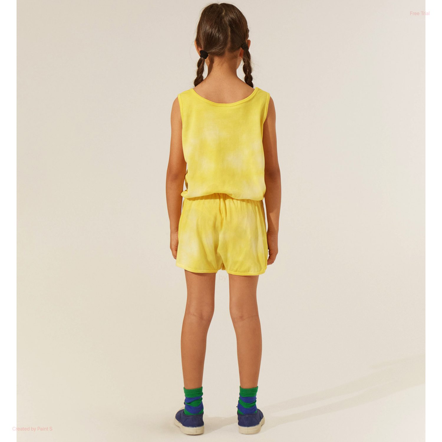 Yellow Tie Dye Romper